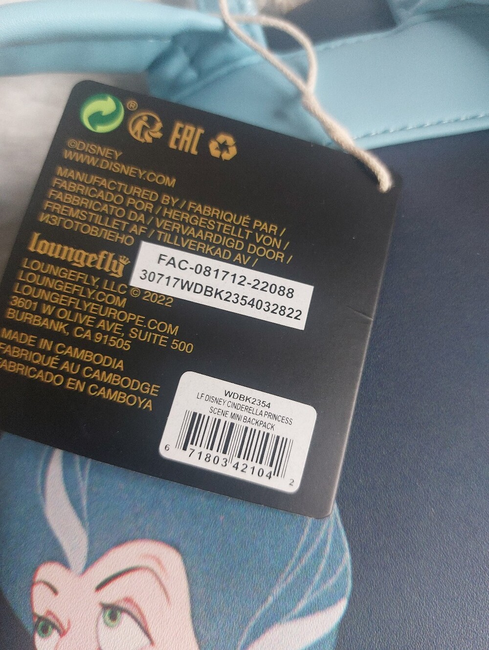 Loungefly Disney Cinderella Scenes Mini Backpack NWT - Picture 7 of 10